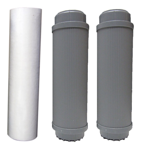 Picture of 10 Inch 1 Micron, & 2 x GAC/UDF Filters for Triple Counter Top