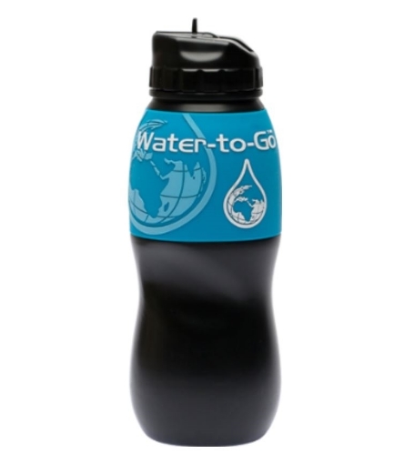Picture of 750ml Water-To-Go™ Bottle (Black/Blue Sleeve)