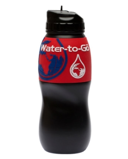Picture of 750ml Water-To-Go™ Bottle (Black/Red Sleeve)