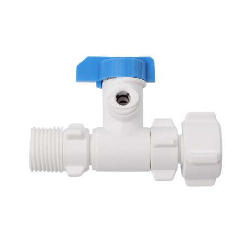Picture of Plastic 1/2" Thread Connector to 1/4" Pipe Valve