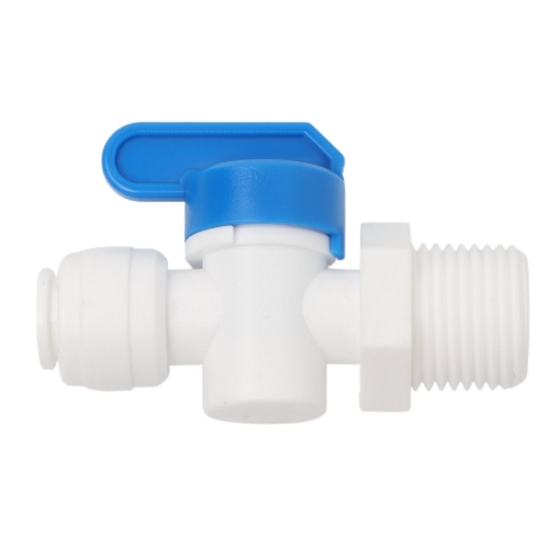Picture of Inline manual shut off valve (3/8" (10mm) Pipe to 1/2" (15mm) Male  thread)