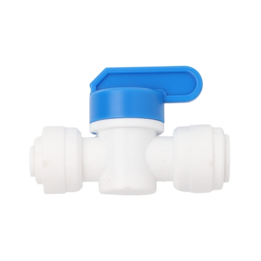 Picture of Inline manual shut off valve - 1/4" (6mm) Pipe to 3/8" (10mm) Pipe