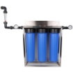 Picture of Gold Triple Stage Home Filter System - Stainless Steel Bracket & Stand
