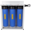 Picture of Silver Triple Stage Home Filter System - Steel Powder Coated Bracket & Stand