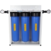 Picture of Silver Triple Stage Home Filter System - Steel Powder Coated Bracket & Stand