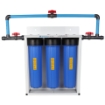 Picture of Silver Triple Stage Home Filter System - Steel Powder Coated Bracket & Stand