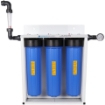 Picture of Silver Triple Stage Home Filter System - Steel Powder Coated Bracket & Stand