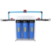 Picture of Silver Triple Stage Home Filter System - Steel Powder Coated Bracket & Stand