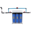 Picture of Silver Triple Stage Home Filter System - Steel Powder Coated Bracket & Stand