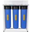 Picture of Silver Triple Stage Home Filter System - Steel Powder Coated Bracket & Stand