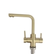 Picture of Brushed Gold 3 Way Mixer Tap (Hot / Cold / Filtered Water)