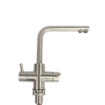 Picture of Brushed Stainless Steel 3 Way Mixer Tap (Hot / Cold / Filtered Water)