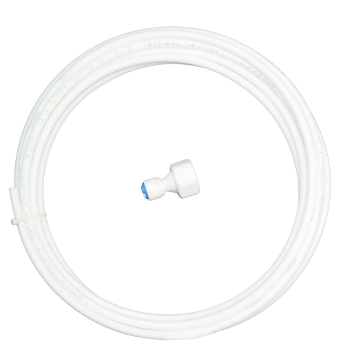 Picture of 1/4" Piping and 1/2" (15mm) Female Thread Straight Connector Kit for Fridges and Dispensers
