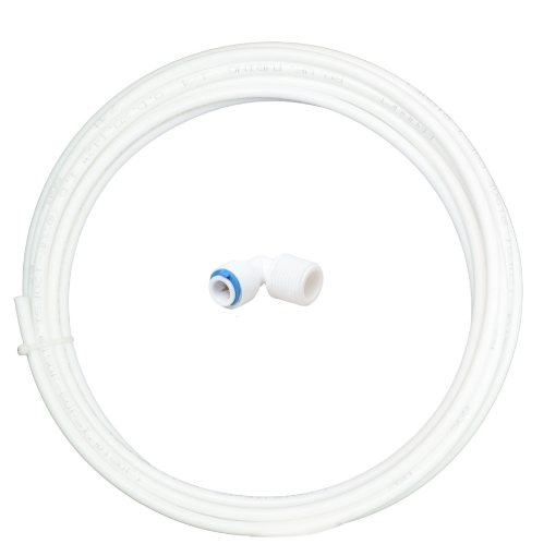 Picture of 1/4" Piping and 1/2" (15mm) Male Thread Elbow Connector Kit for Fridges and Dispensers