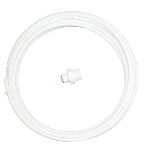 Picture of 1/4" Piping and 1/2" (15mm) Male Thread Straight Connector Kit for Fridges and Dispensers