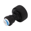Picture of 1/4" Piping and 3/4" (20mm) Female Thread Straight Connector Kit for Fridges and Dispensers